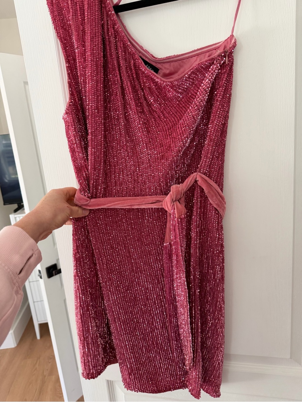 Retrofete One Shoulder Sequin Mini Dress - Picture 2 of 4